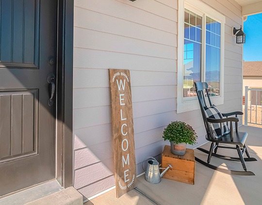 Homeowners insurance in Abingdon, VA, home porch with welcome sign