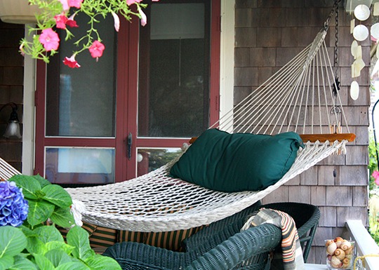 A hammock in a backyard of a home with homeowners Insurance in Bristol 