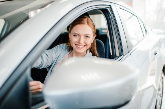 Young Woman in Car with Affordable Auto Insurance in Abingdon, VA 