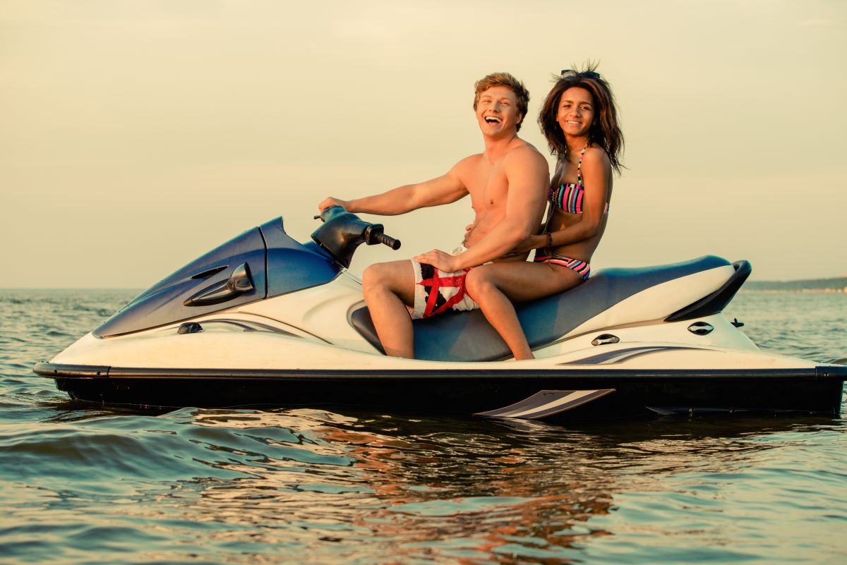 Couple on a Jet Ski with Jet Ski Insurance in Abingdon, Virginia